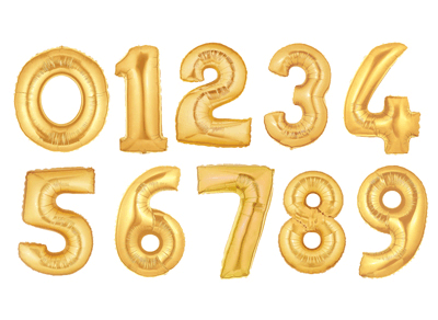 Numeri in foil Oro cm.36
