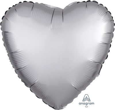 CUORE SATINATO PLATINO 18"