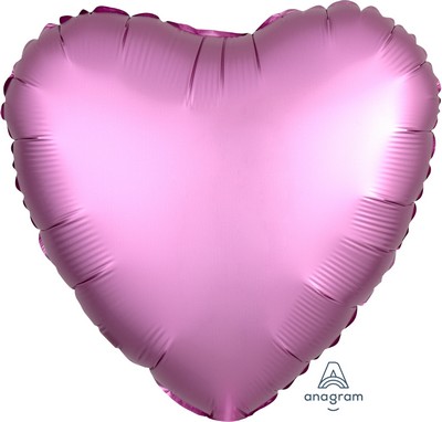 CUORE SATINATO ROSA 18"