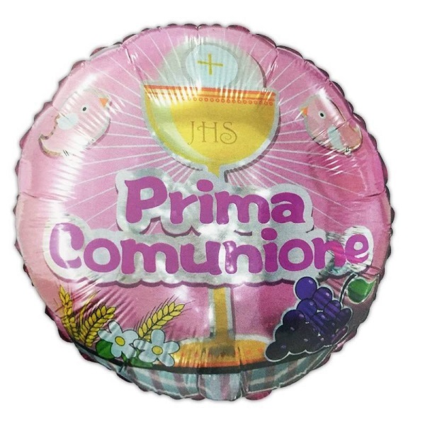 9" PRIMA COMUNIONE ROSA