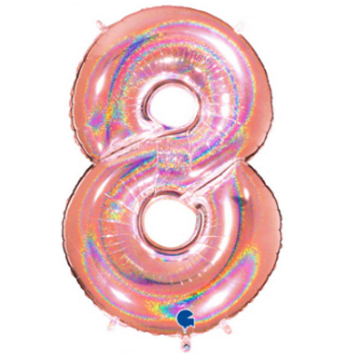 NUMERONE MYLAR PRISMATO ROSA GOLD