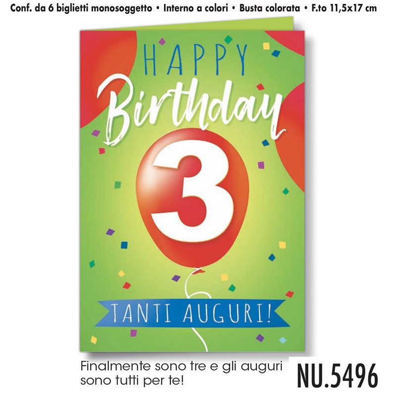 BIGLIETTI 3° COMPLEANNO