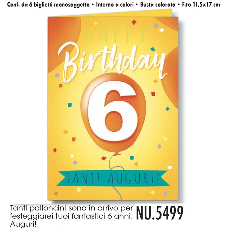 BIGLIETTI 6° COMPLEANNO