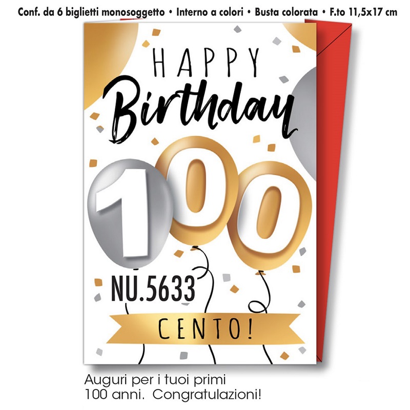 BIGLIETTI 100° COMPLEANNO