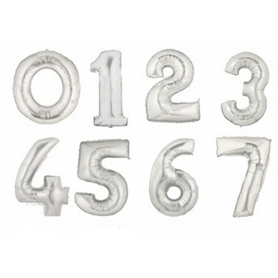 Numeri in Foil Argento cm.21