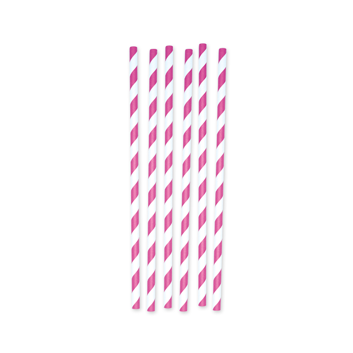 Stripes Fuxia Cannucce in carta