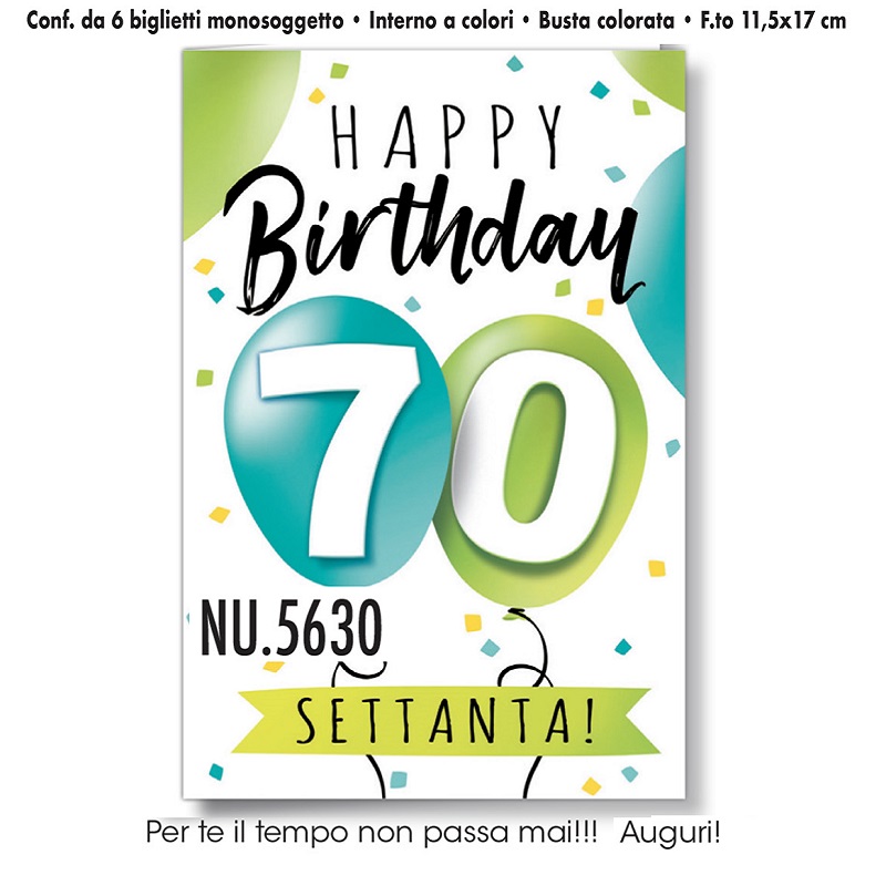 Biglietti 70 Compleanno Nu 5630 Zen Cart L Arte Dell E Commerce